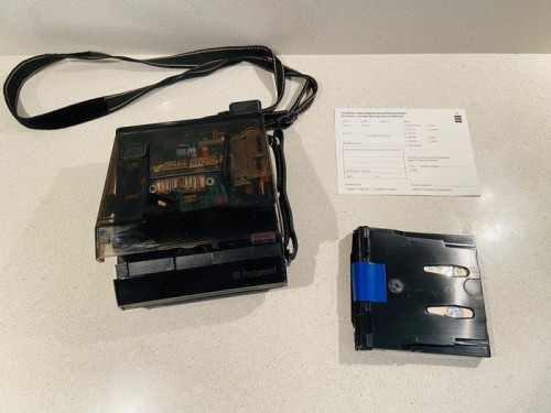 Cámara Polaroid Spectra System Onyx edición limitada transparente
