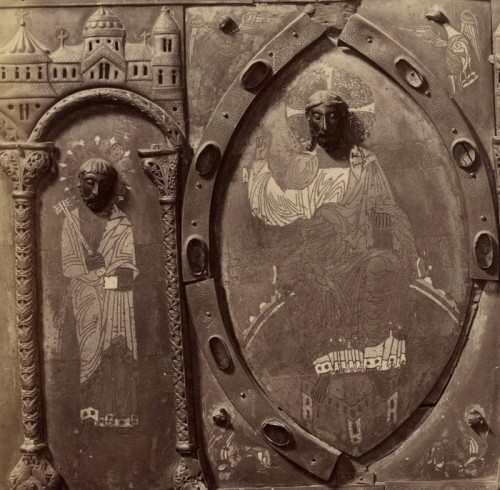 Fotografía de la ciudad de Burgos, detalle del altar, León et Levy