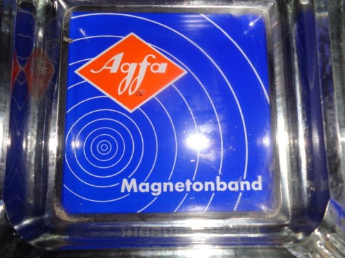 Agfa glass ashtray