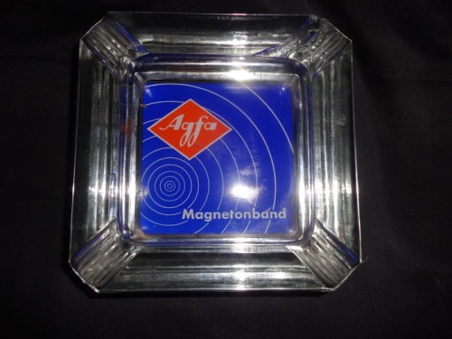 Agfa glass ashtray