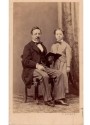 Carte de visite portrait teacher and child