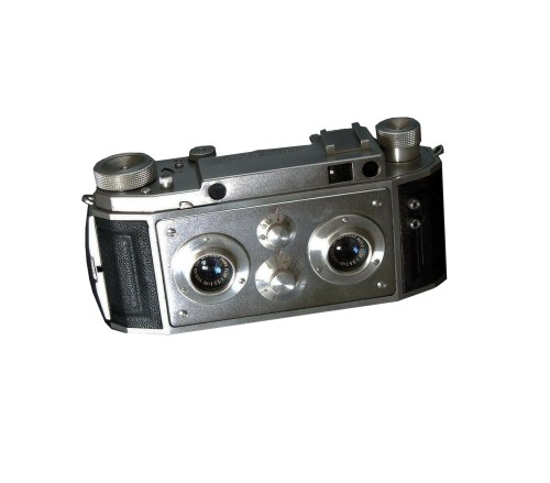 F40 brand stereo camera Verascope Busch Corp