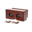 Stereo viewer handmade mahogany
