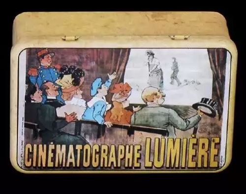 Cookies box with cinema motif Cinematographe Lumière.JPG