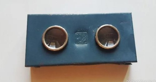 Visor estereo Rellev azul metalico 135x65mm