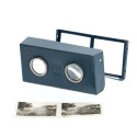 Stereo viewer Rellev blue metallic 135x65mm