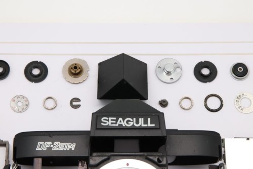 Seagull Camera DF-2ETM desmontada en marco