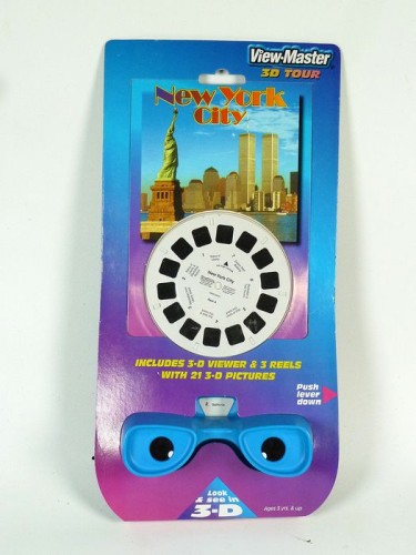 Viewmaster stéréo spectateur spécial de New York Twin Towers Finley Holiday Film Co