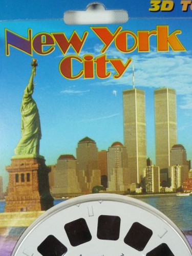 Visor estereo Viewmaster Especial New York Torres Gemelas de Finley Holiday Film Co