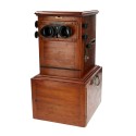 Stereoscope MetaScope Uni-France Borne mahogany 45x107mm with many views