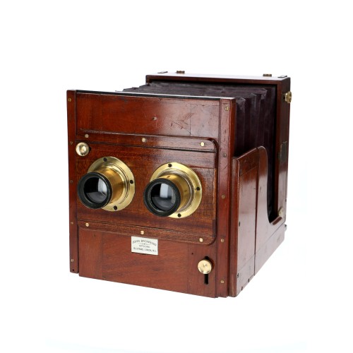 John Browning stereo camera Mahogany Brass London 1880