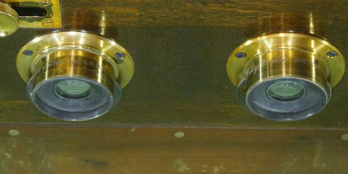 P. Meagher stereo camera London Mahogany Brass
