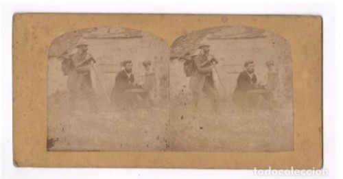 Photographer stereo camera view nineteenth century 9x18cm