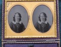 Stereoscopic daguerreotype of a lady" Mascher Stereoscope's Improved" 