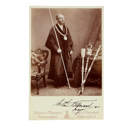 Carte de visite  autografiada Sir Arthur Bower Forwood