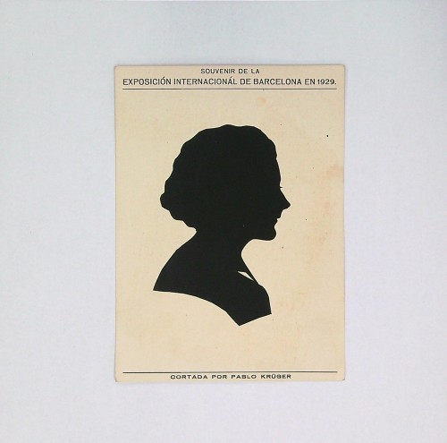 1929 Barcelone Exposition internationale Souvenir Silhouette par Paul Krüger