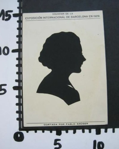 1929 Barcelone Exposition internationale Souvenir Silhouette par Paul Krüger