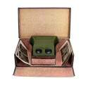 Stereo viewer with 12 esetereo views cardboard box