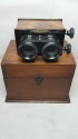 Unis stereo viewer France walnut wood