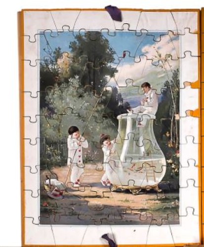 Lithography late nineteenth century puzzle