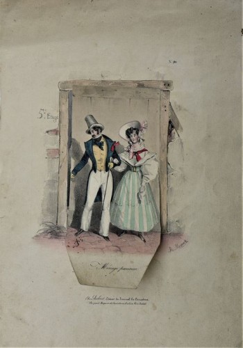 Imagen de inclinación del editor parisino Auber siglo XIX