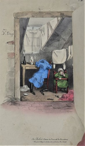 Imagen de inclinación del editor parisino Auber siglo XIX