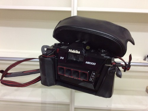 Nishika N8000 camera with box and VHS