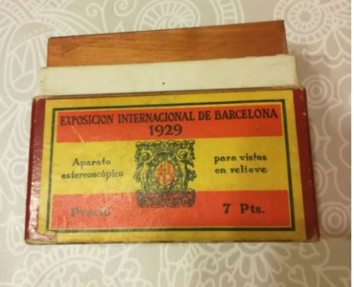 Visor estereo de la Exposición Internacional Barcelona 1929 Pueblo Español