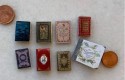 Set  de libros y álbum de fotos victoriano en miniatura