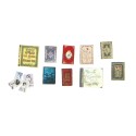 Set  de libros y álbum de fotos victoriano en miniatura
