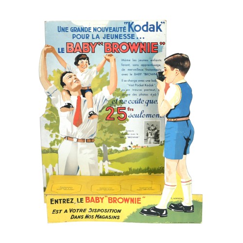 Publicidad expositor Kodak Baby Brownie