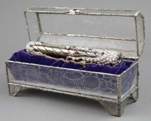 Caleidoscopio de perlas en caja cristal