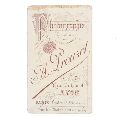 Carte de Visite Fotografo A.Prouzel