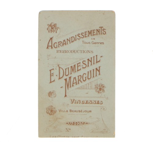 Carte de Visite Fotografo E.Dumesnil-Marguin