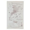 Carte de Visite Fotografo Felix Lac