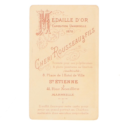 Carte de Visite Fotografo Cheri Rousseau