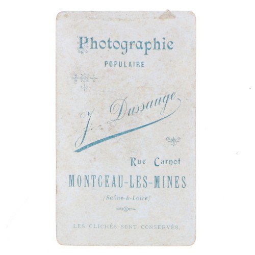Carte de Visite Fotografo J.Dussange
