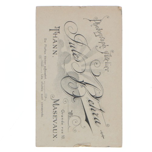 Carte de Visite Fotografo J.Behra