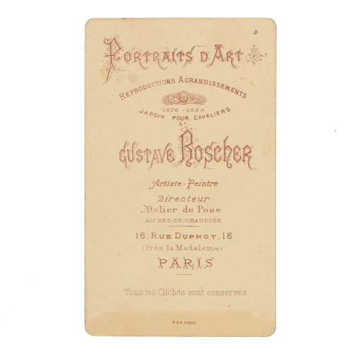 Carte de Visite Fotografo Gustave Roscher