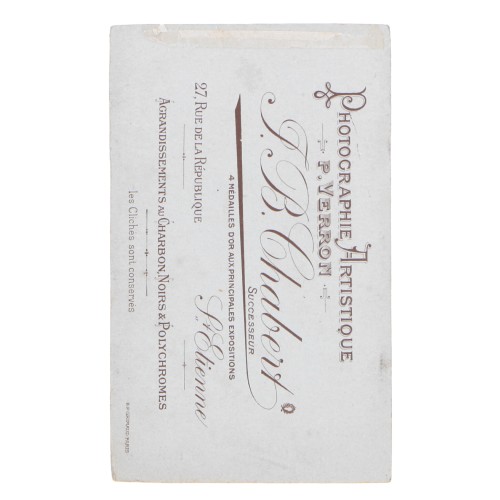 Carte de Visite Fotografo J.B.Chabert
