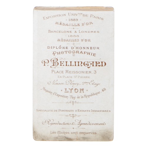 Carte de Visite Fotografo P.Bellingard