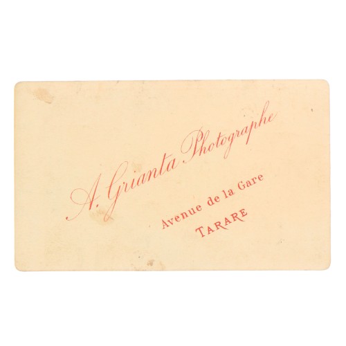 Carte de Visite Fotografo A.Grianta