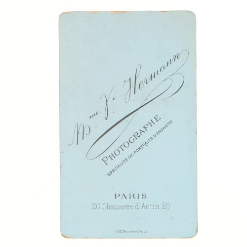 Carte de Visite Fotografo M.V.Hermann