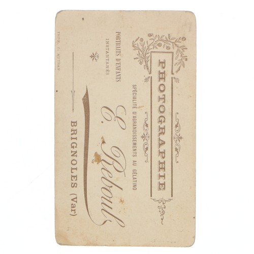 Carte de Visite Fotografo E.Reboul