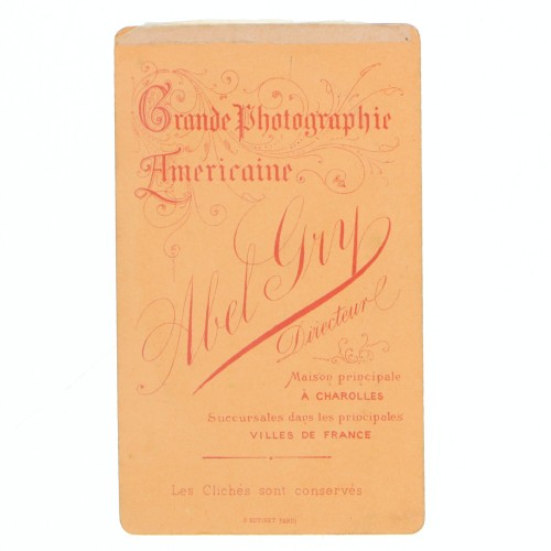 Carte de Visite Fotografo Abel Gry