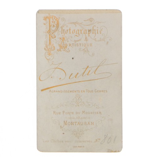 Carte de Visite Fotografo J.Dutil
