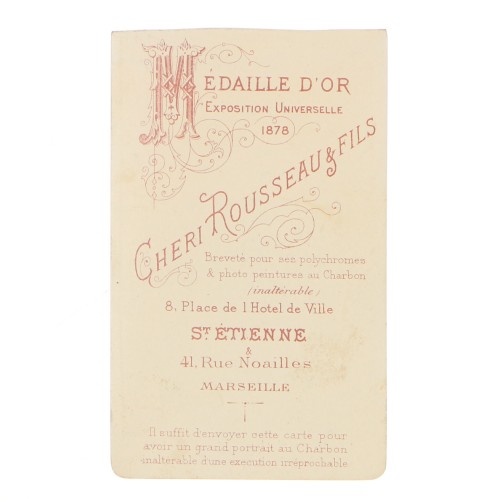 Carte de Visite Fotografo Cheri Rousseau