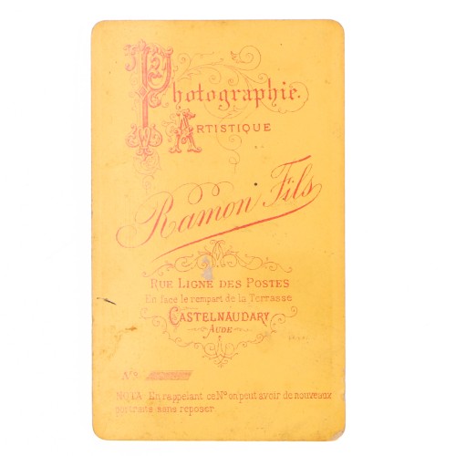 Carte de Visite Fotografo Ramon Fils