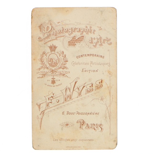 Carte de Visite Fotografo F.Wyss