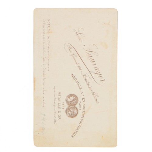 Carte de Visite Fotografo L.Sauvager